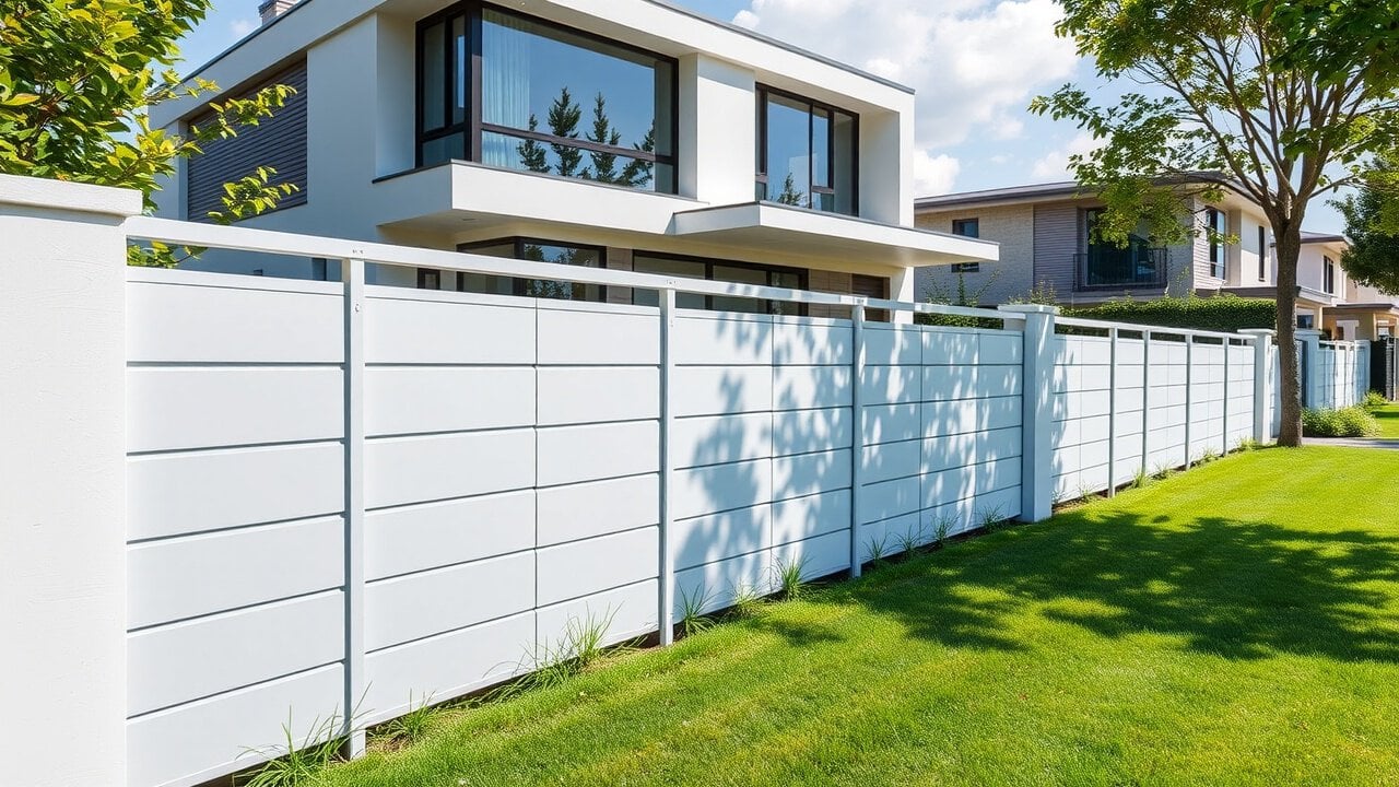Modern aluminum fence designs for urban residential properties