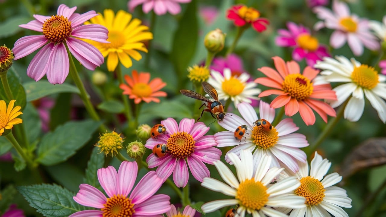 Natural pest control methods using beneficial insects in gardens