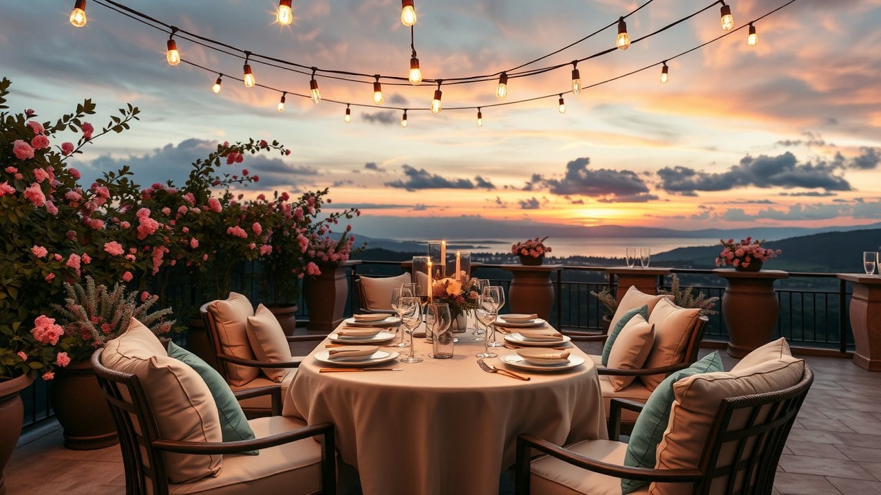 Setting up an inviting outdoor dining area for family gatherings