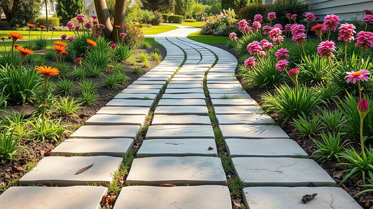 Natural stone paver options for residential garden pathways