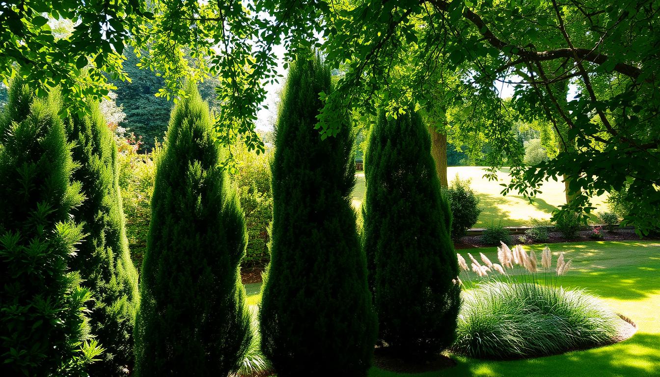 privacy landscaping with trees